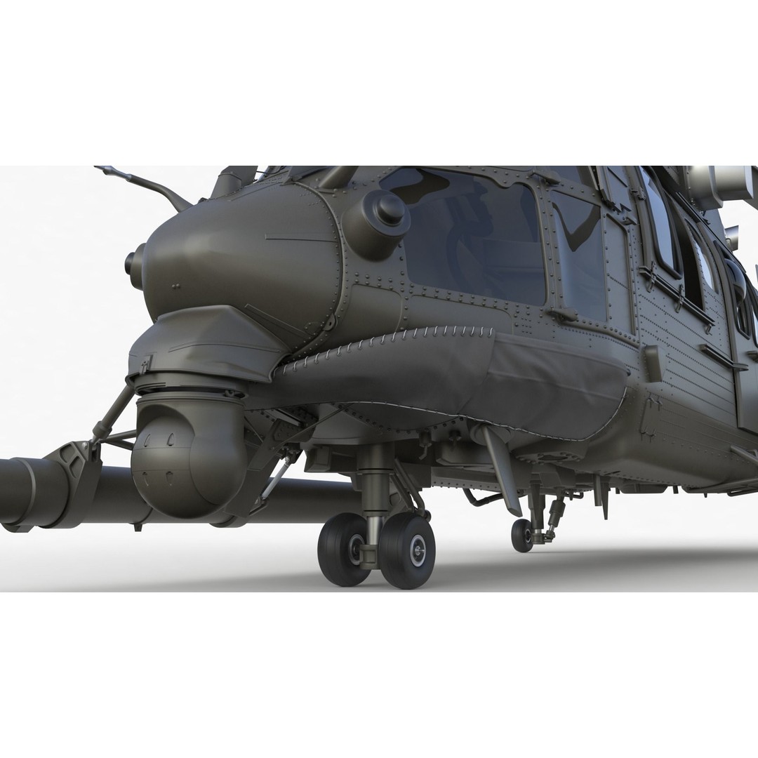 Eurocopter EC 725 3D Model – High Detail Helicopter, Rigged, Vray - View 46