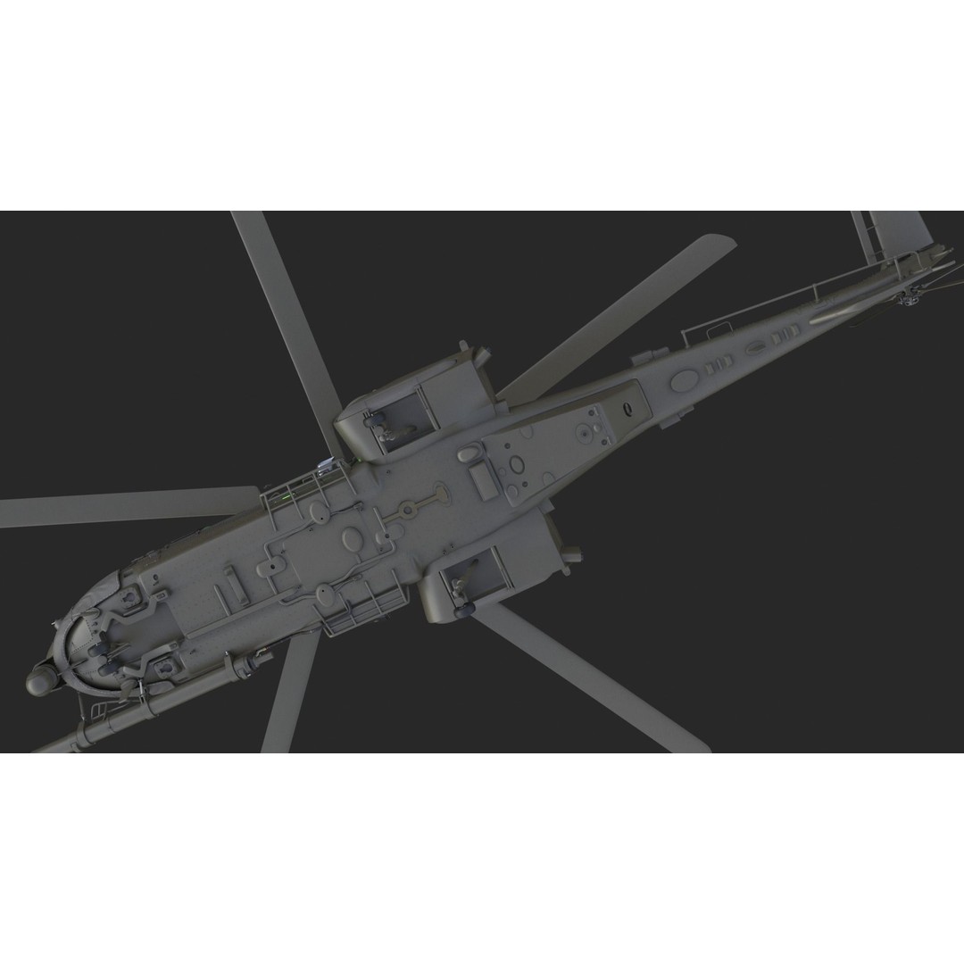 Eurocopter EC 725 3D Model – High Detail Helicopter, Rigged, Vray - View 47
