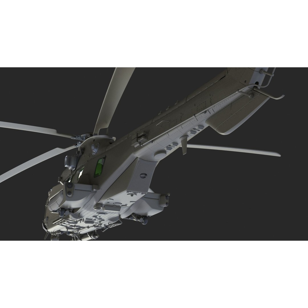 Eurocopter EC 725 3D Model – High Detail Helicopter, Rigged, Vray - View 50