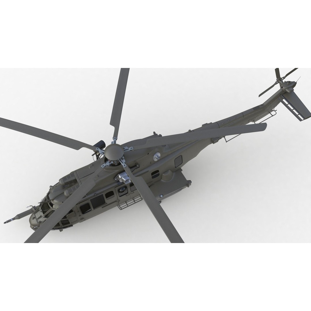 Eurocopter EC 725 3D Model – High Detail Helicopter, Rigged, Vray - View 51