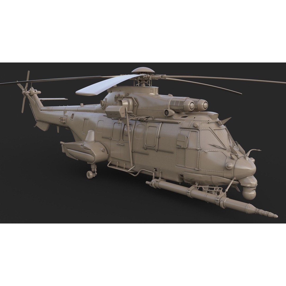 Eurocopter EC 725 3D Model – High Detail Helicopter, Rigged, Vray - View 71