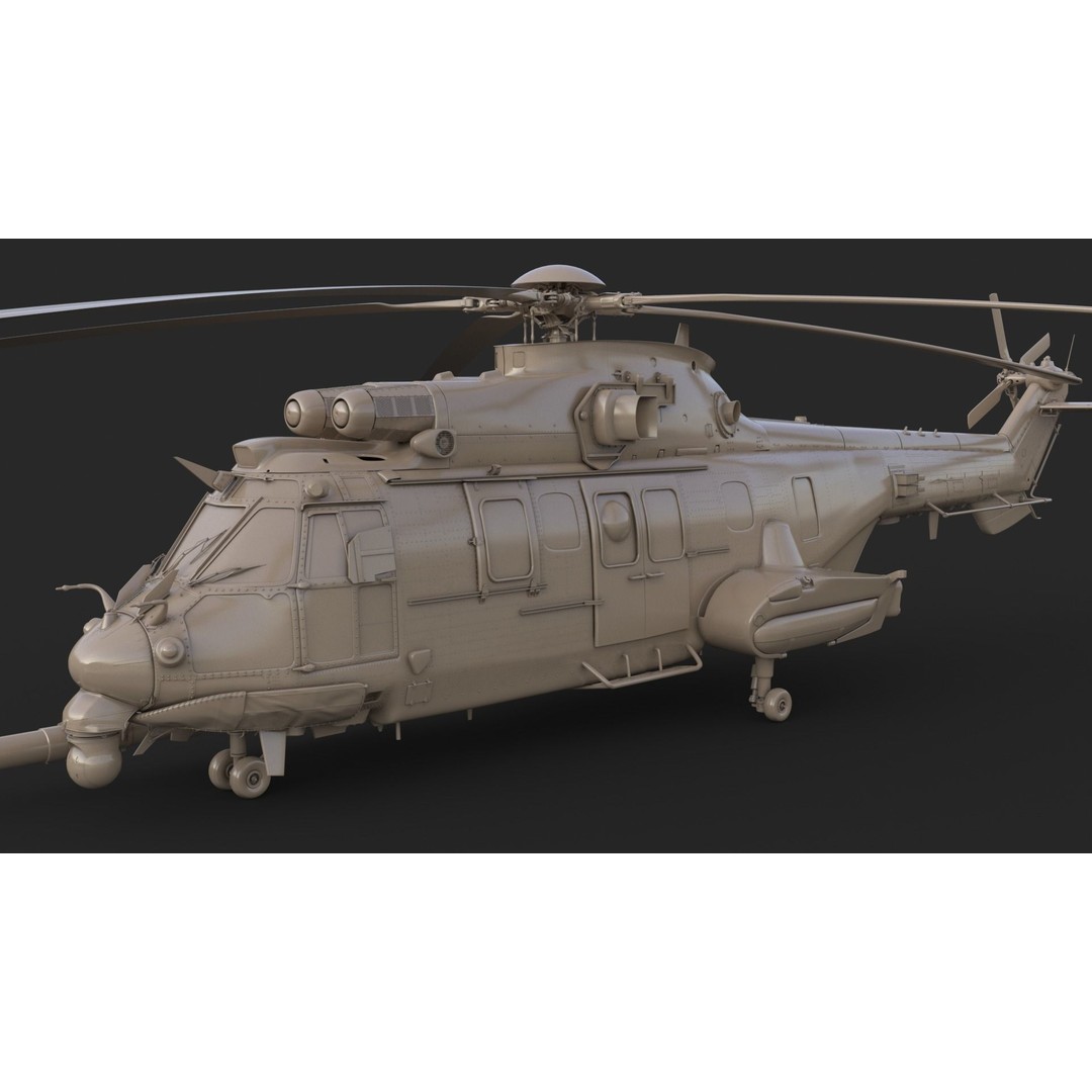 Eurocopter EC 725 3D Model – High Detail Helicopter, Rigged, Vray - View 72