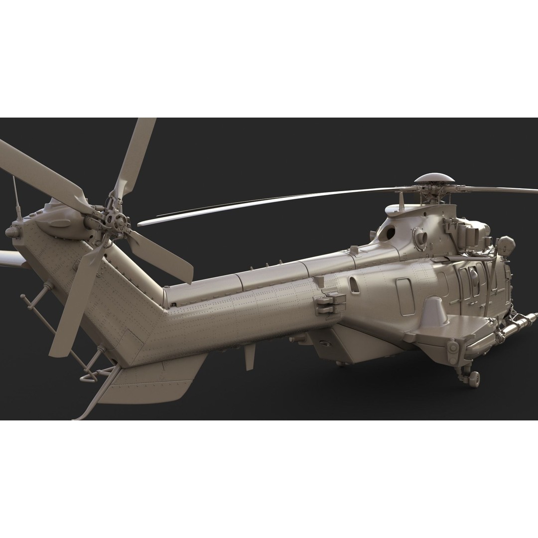 Eurocopter EC 725 3D Model – High Detail Helicopter, Rigged, Vray - View 74
