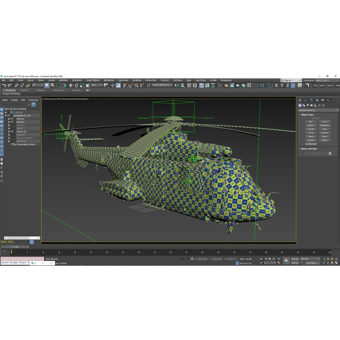 Eurocopter EC 725 3D Model – High Detail Helicopter, Rigged, Vray - View 75