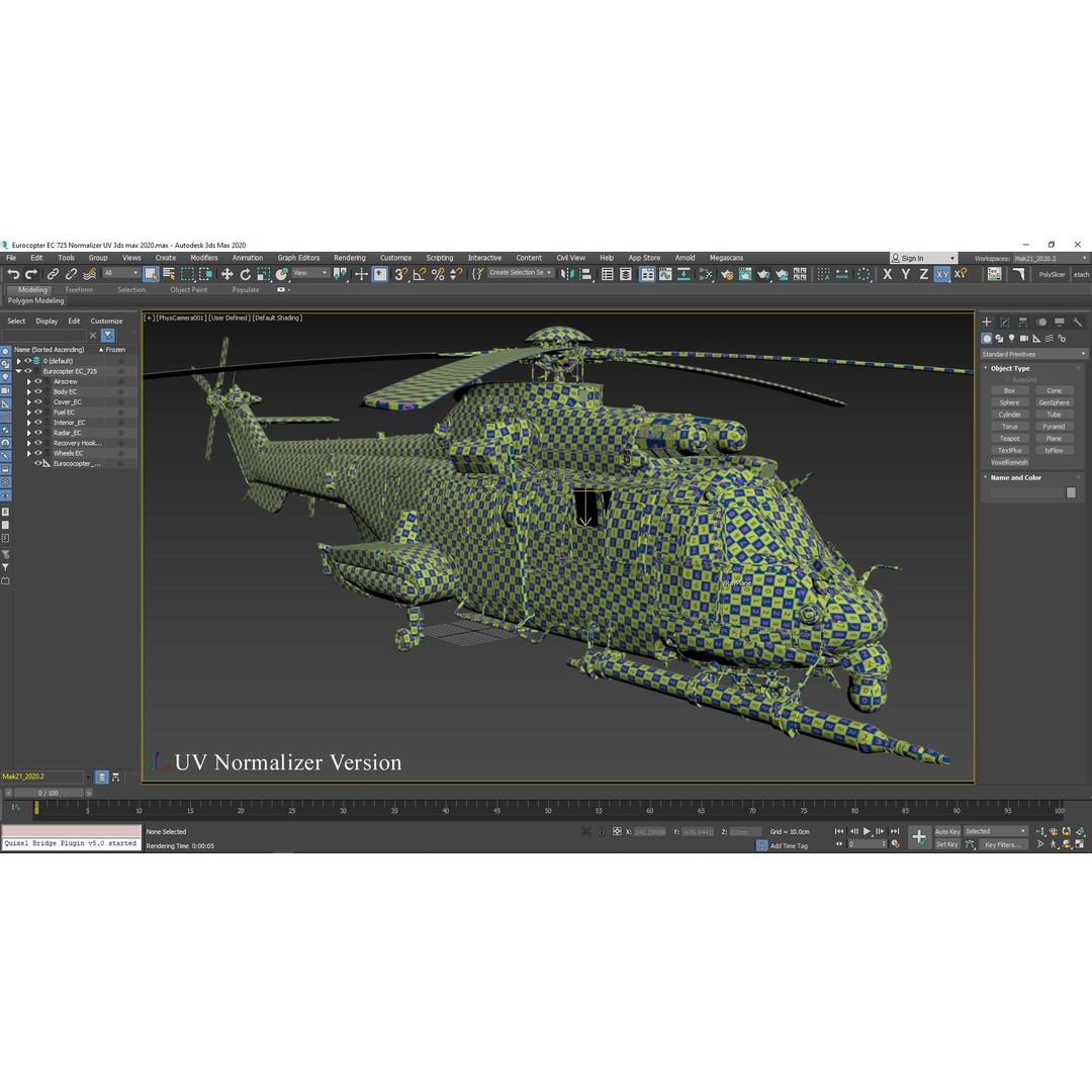 Eurocopter EC 725 3D Model – High Detail Helicopter, Rigged, Vray - View 76