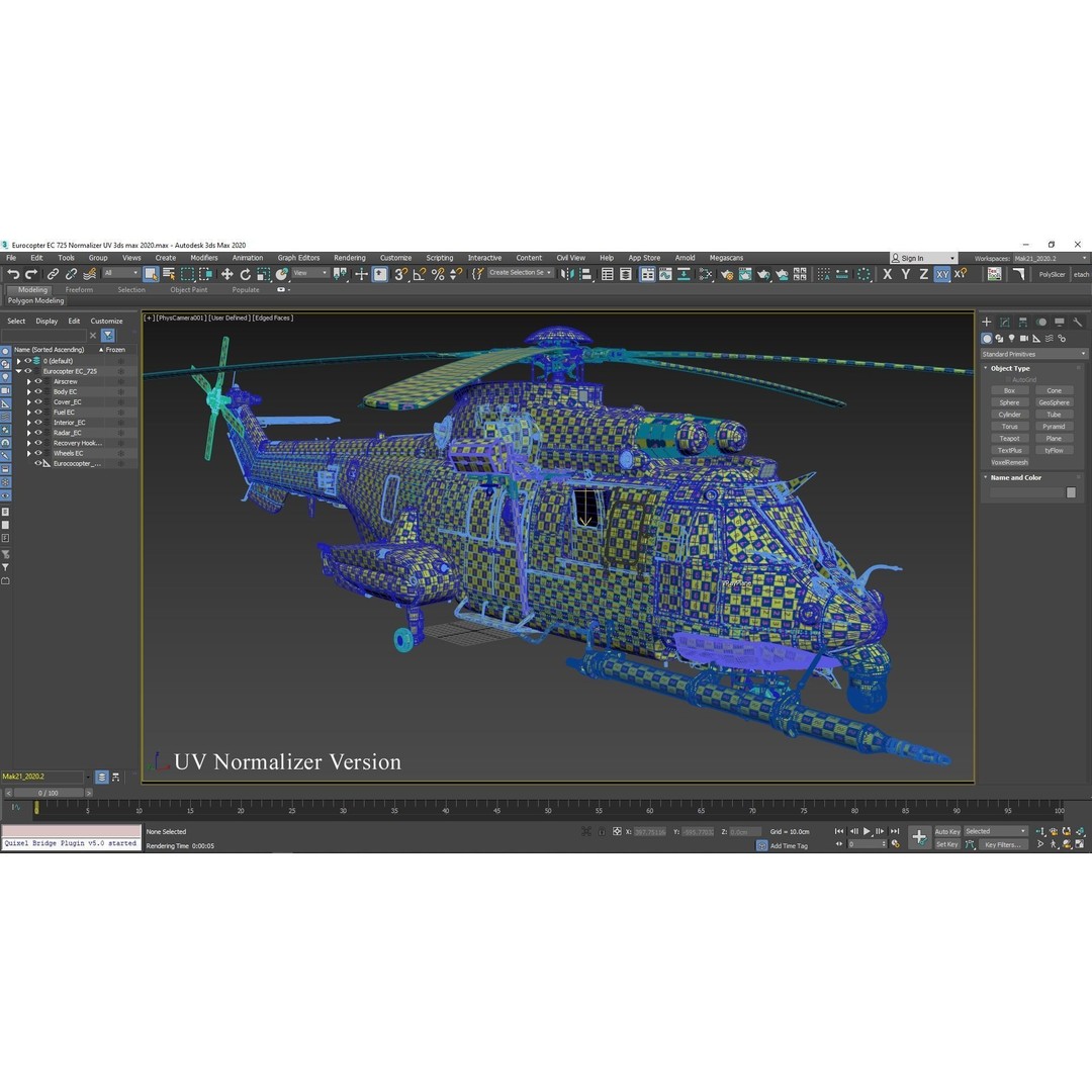 Eurocopter EC 725 3D Model – High Detail Helicopter, Rigged, Vray - View 77