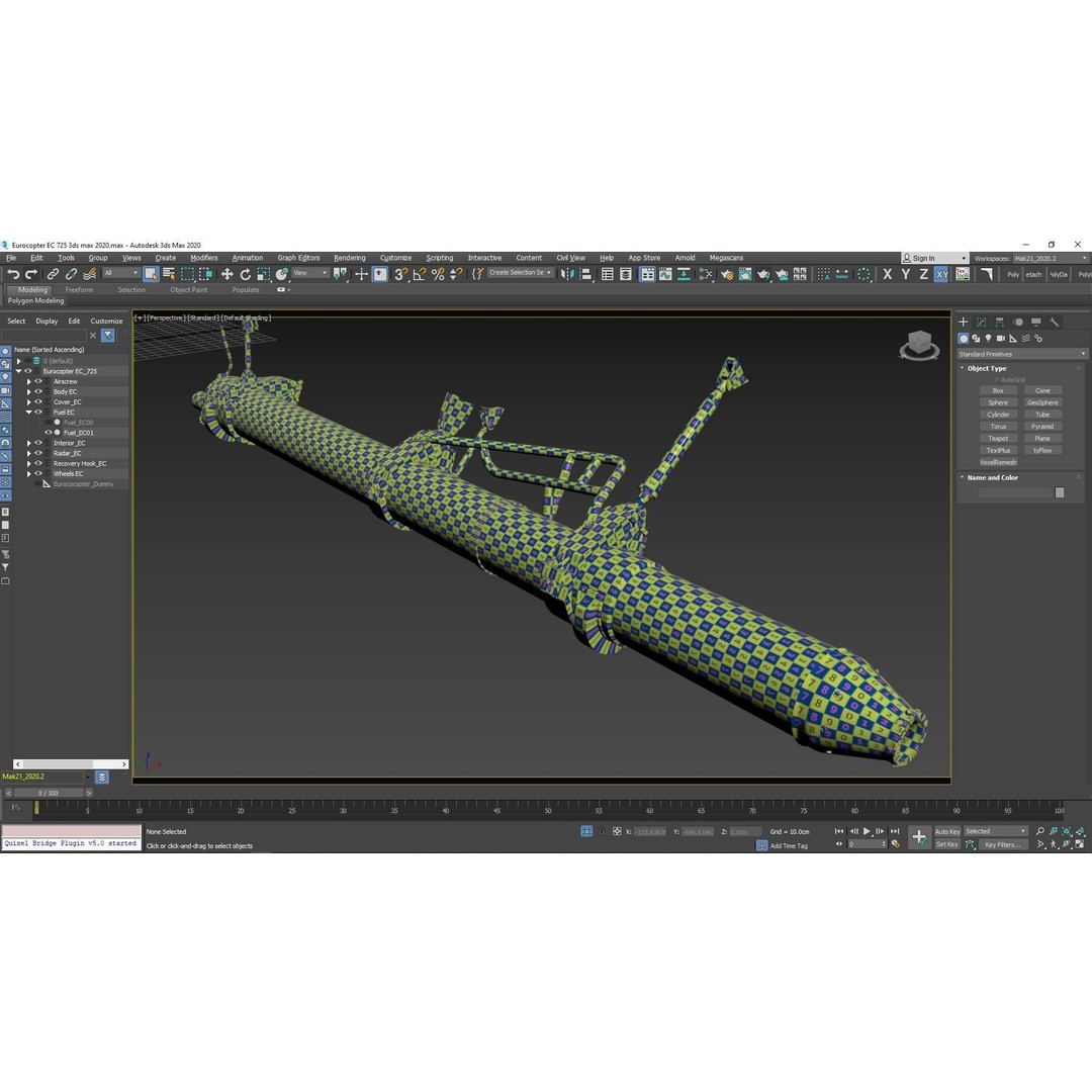Eurocopter EC 725 3D Model – High Detail Helicopter, Rigged, Vray - View 80