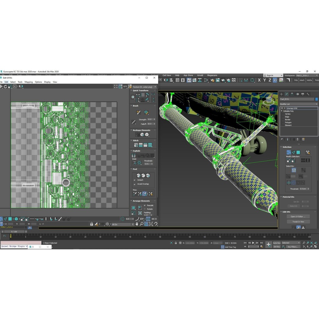 Eurocopter EC 725 3D Model – High Detail Helicopter, Rigged, Vray - View 81