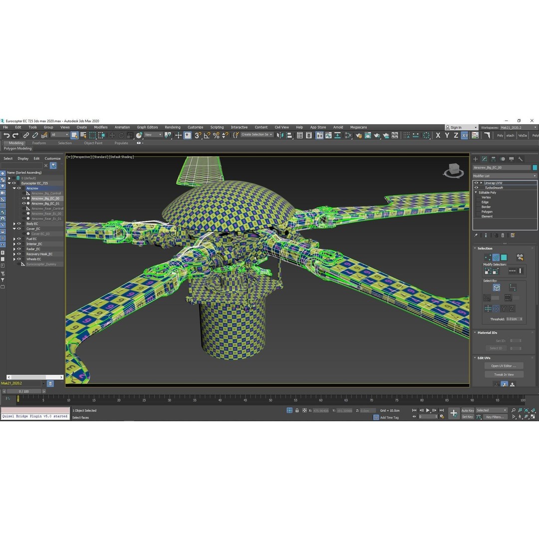 Eurocopter EC 725 3D Model – High Detail Helicopter, Rigged, Vray - View 84
