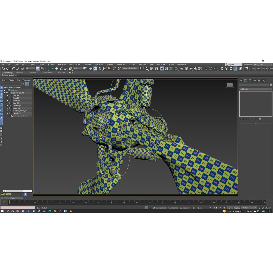 Eurocopter EC 725 3D Model – High Detail Helicopter, Rigged, Vray - View 88