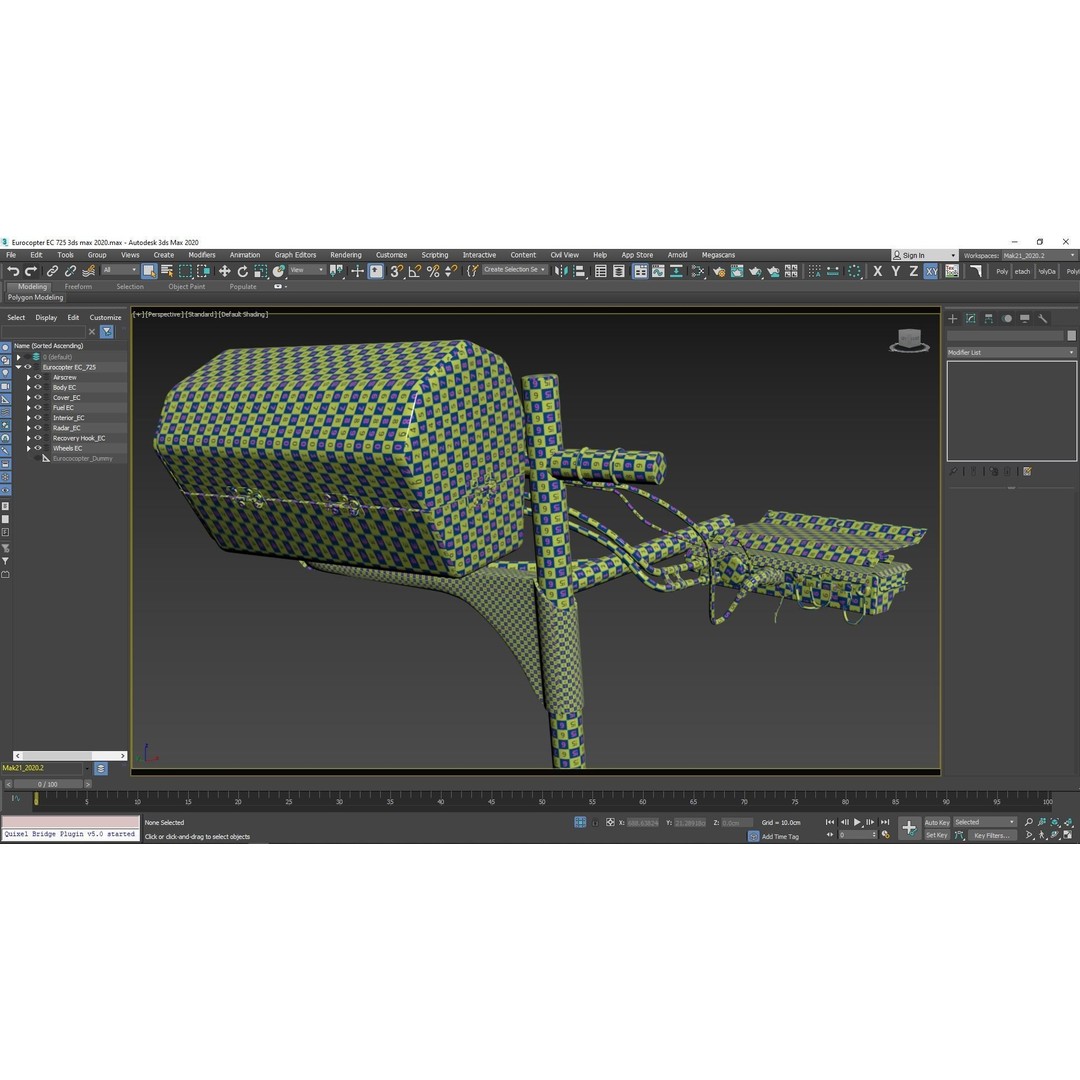 Eurocopter EC 725 3D Model – High Detail Helicopter, Rigged, Vray - View 89