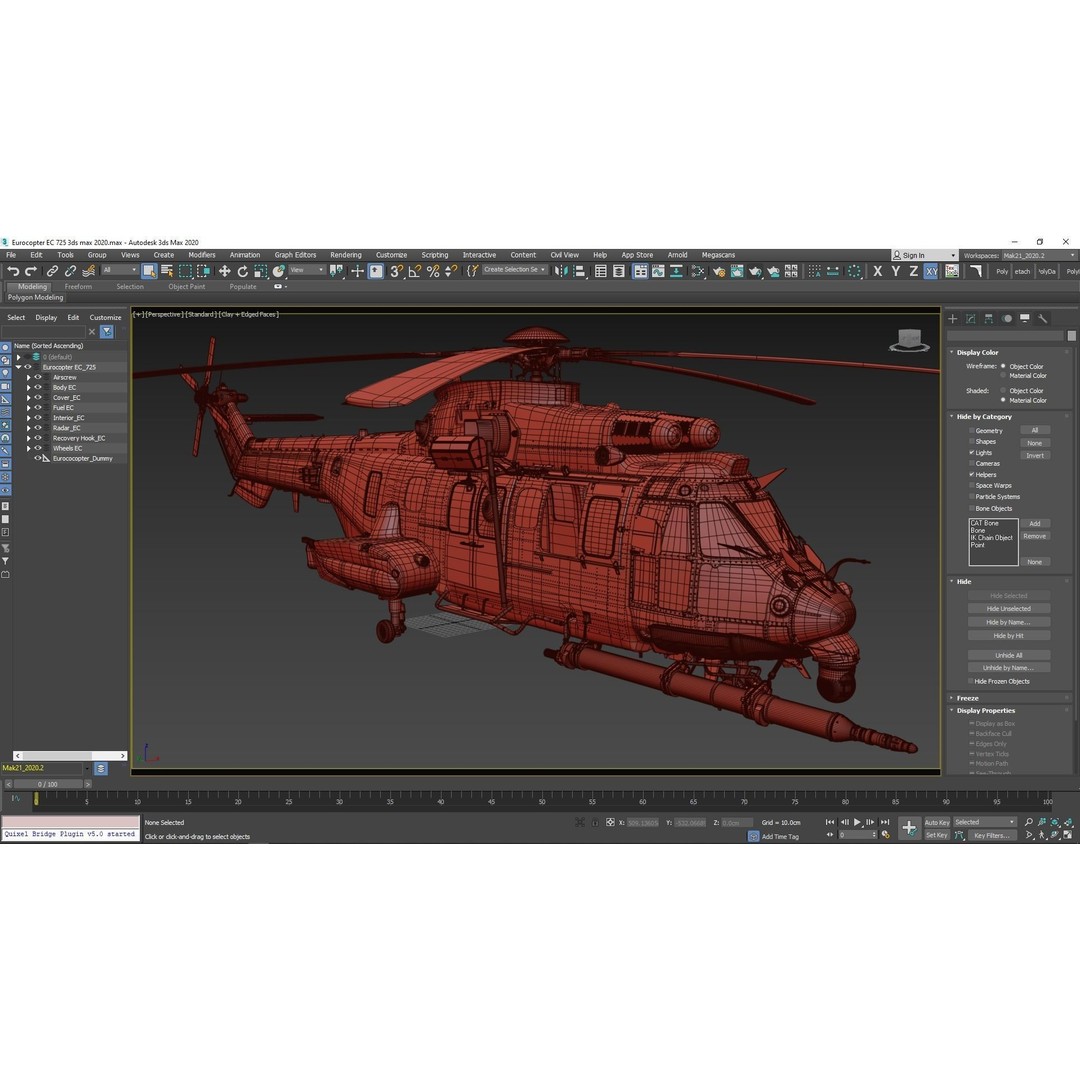 Eurocopter EC 725 3D Model – High Detail Helicopter, Rigged, Vray - View 92