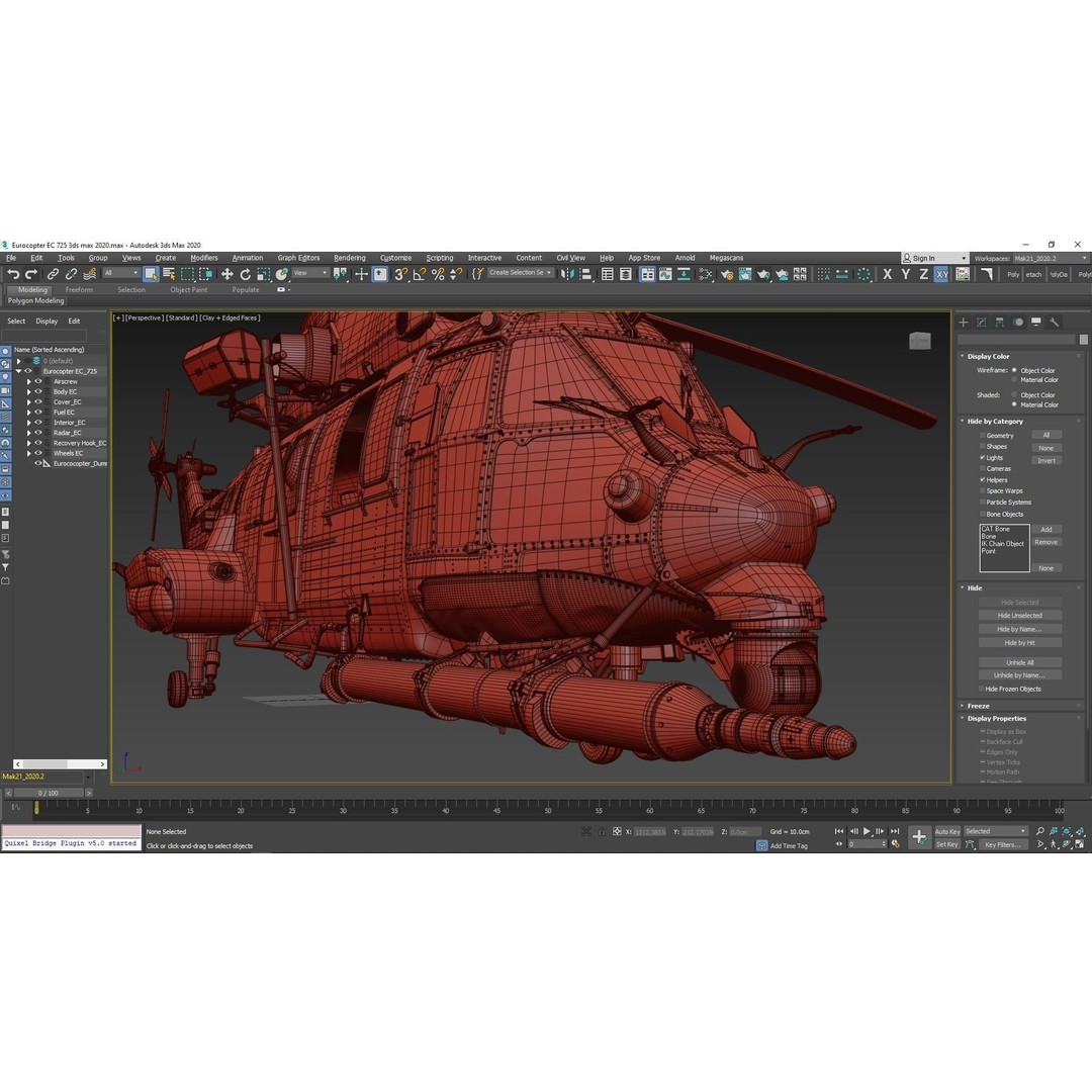 Eurocopter EC 725 3D Model – High Detail Helicopter, Rigged, Vray - View 93