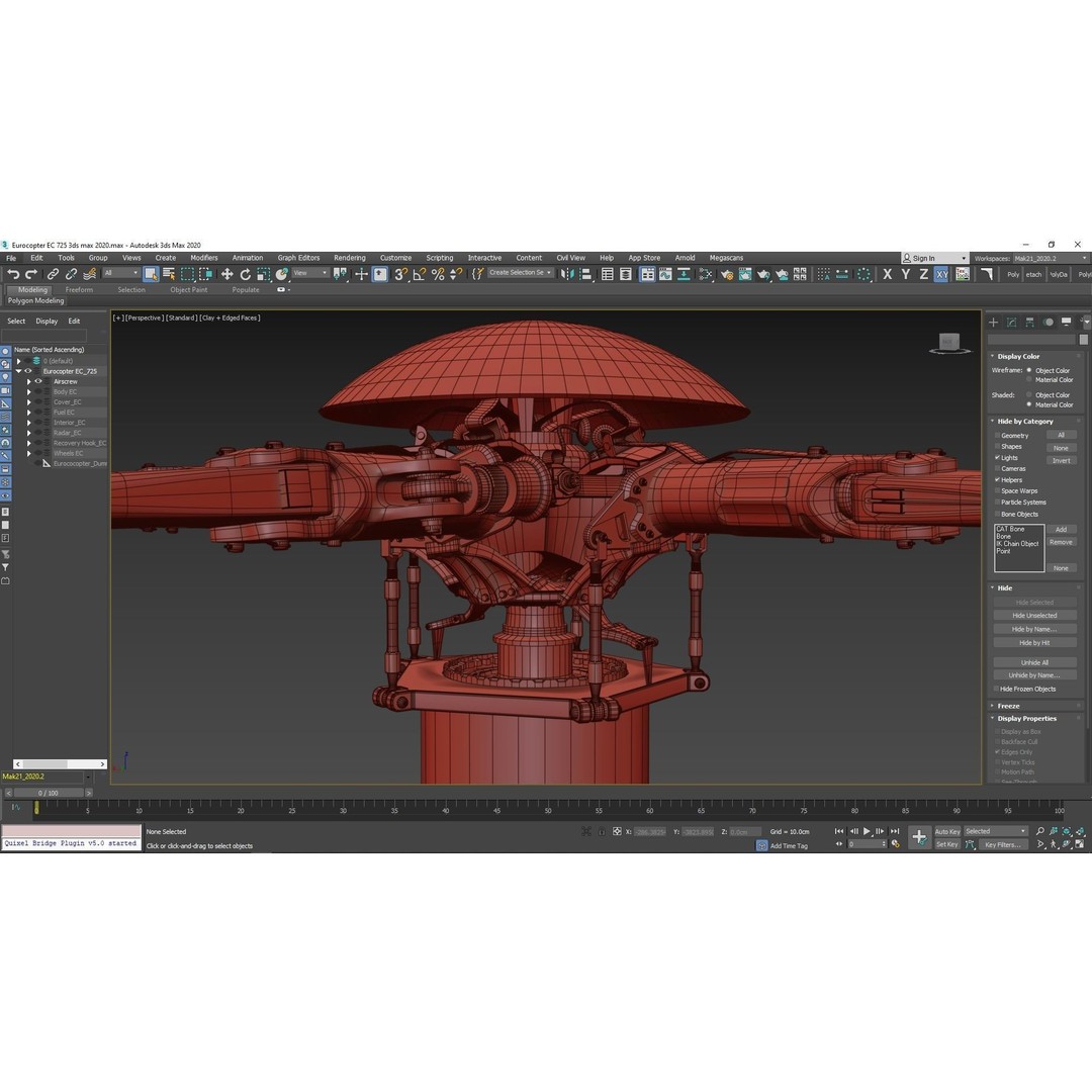 Eurocopter EC 725 3D Model – High Detail Helicopter, Rigged, Vray - View 97