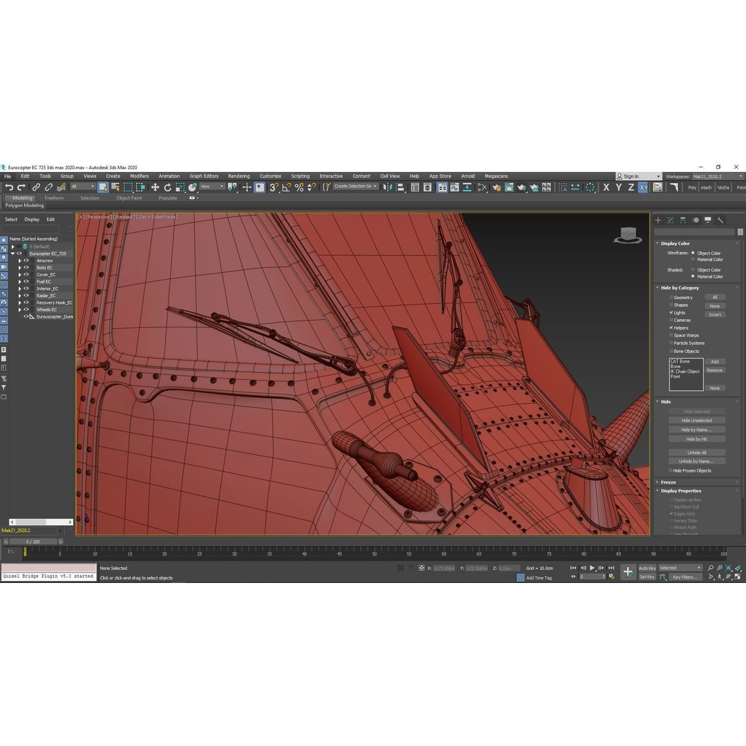 Eurocopter EC 725 3D Model – High Detail Helicopter, Rigged, Vray - View 98