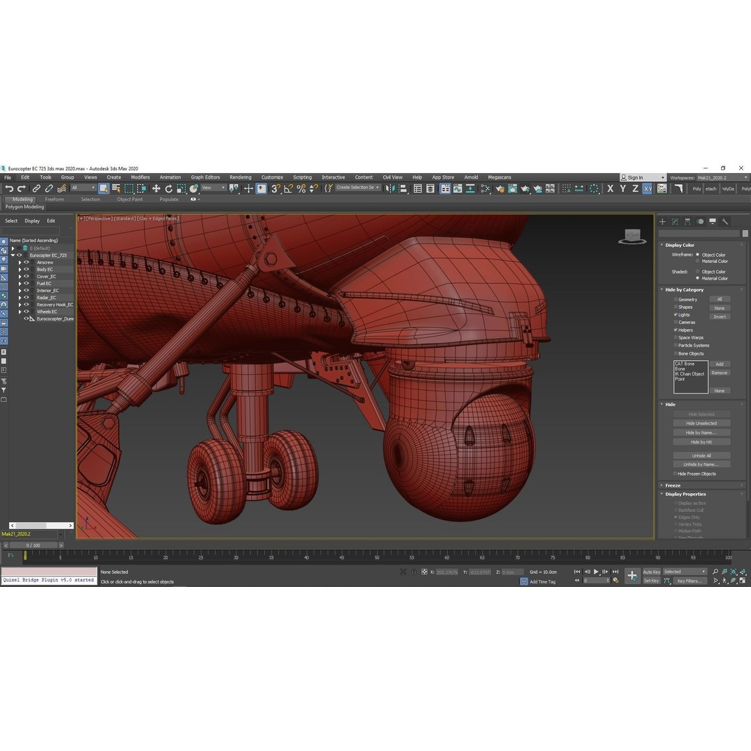 Eurocopter EC 725 3D Model – High Detail Helicopter, Rigged, Vray - View 99