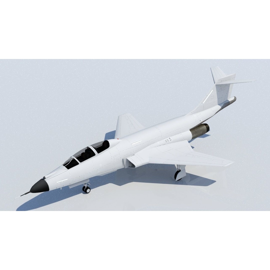 McDonnell F-101B Voodoo 3D Model – Low Poly Static Asset for Scenery - View 3