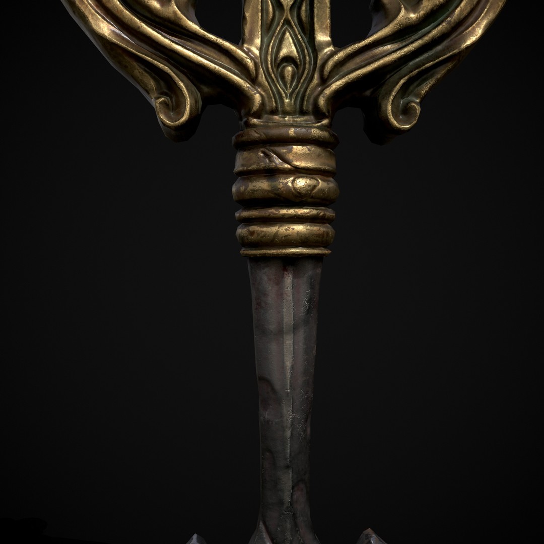 Ornate Exalted Key 3D Model – Low Poly PBR Asset, FBX & OBJ - View 15