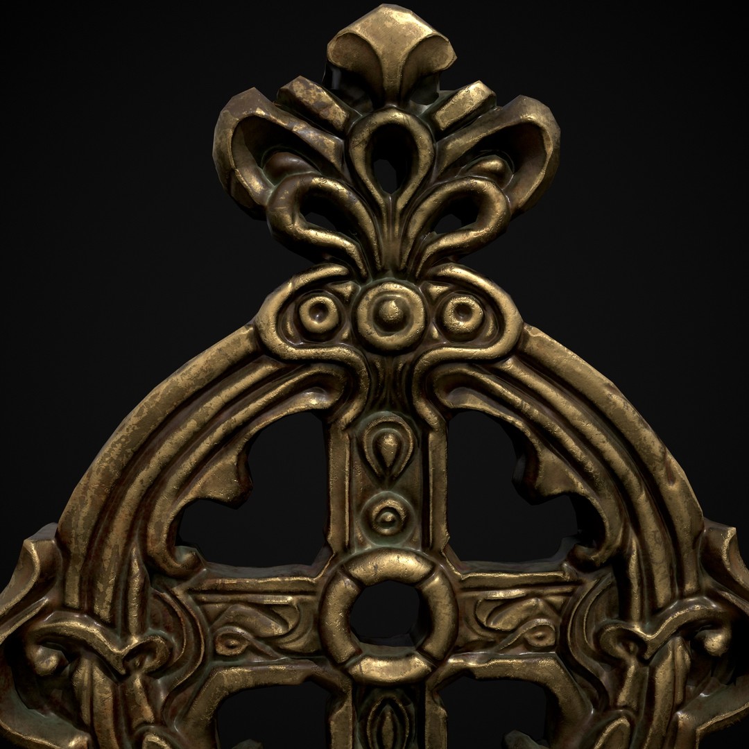 Ornate Exalted Key 3D Model – Low Poly PBR Asset, FBX & OBJ - View 16