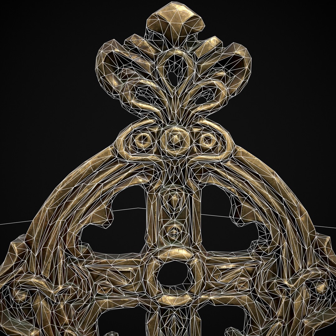 Ornate Exalted Key 3D Model – Low Poly PBR Asset, FBX & OBJ - View 17