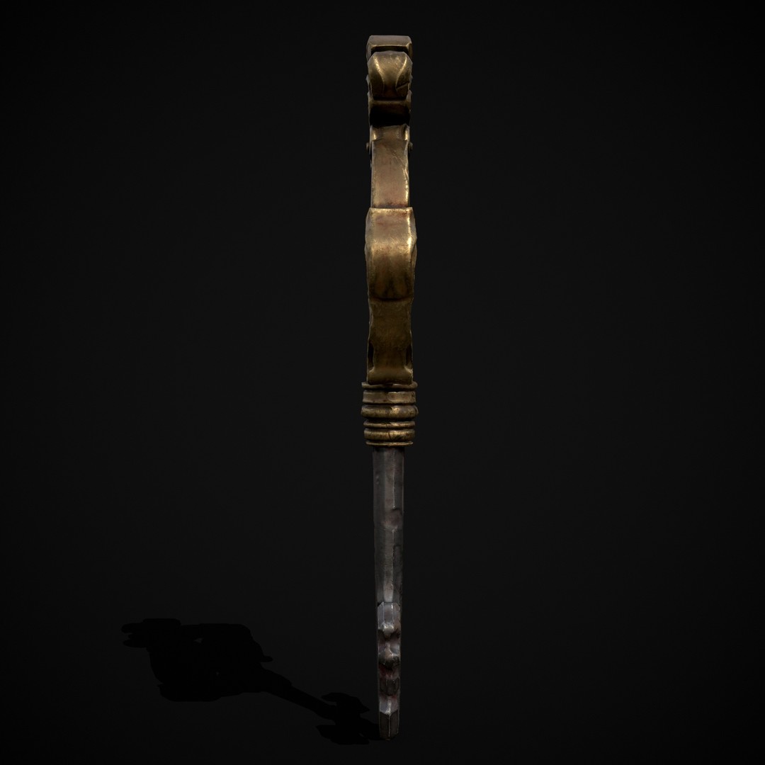 Ornate Exalted Key 3D Model – Low Poly PBR Asset, FBX & OBJ - View 8