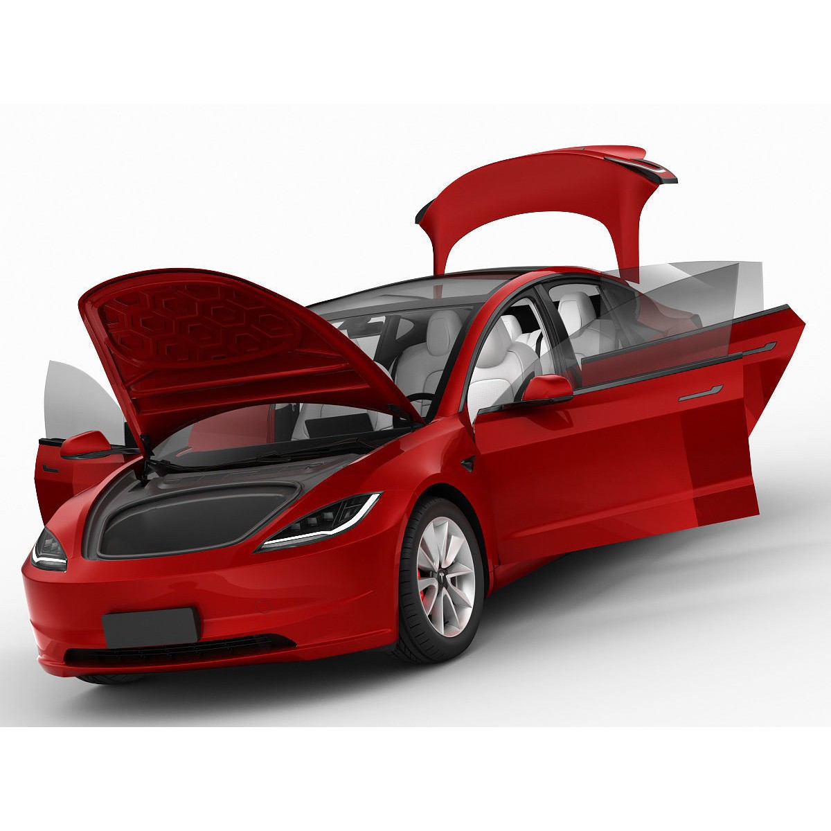 Tesla Model 3 2024 - High-Detail 3D Model - View 16