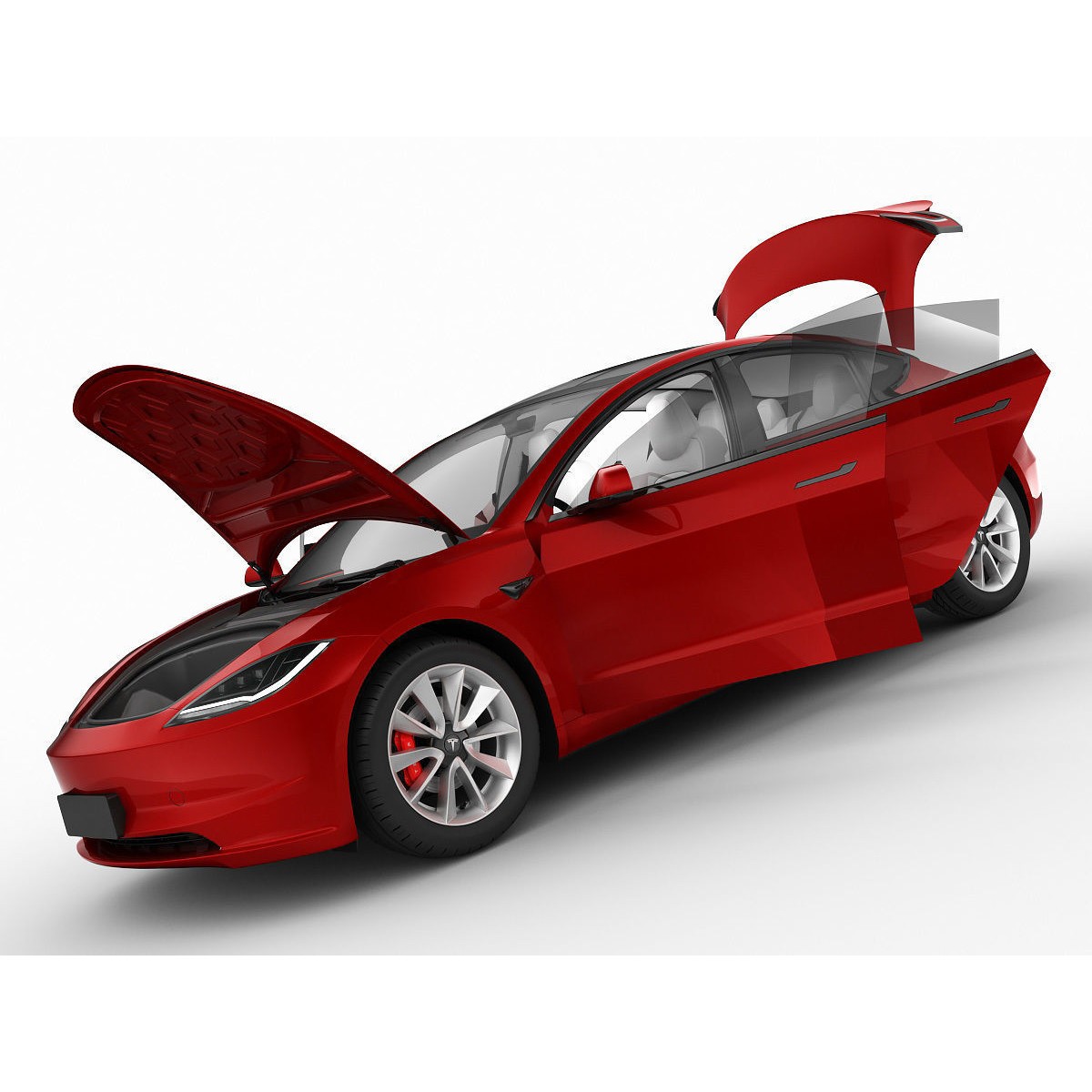 Tesla Model 3 2024 - High-Detail 3D Model - View 23