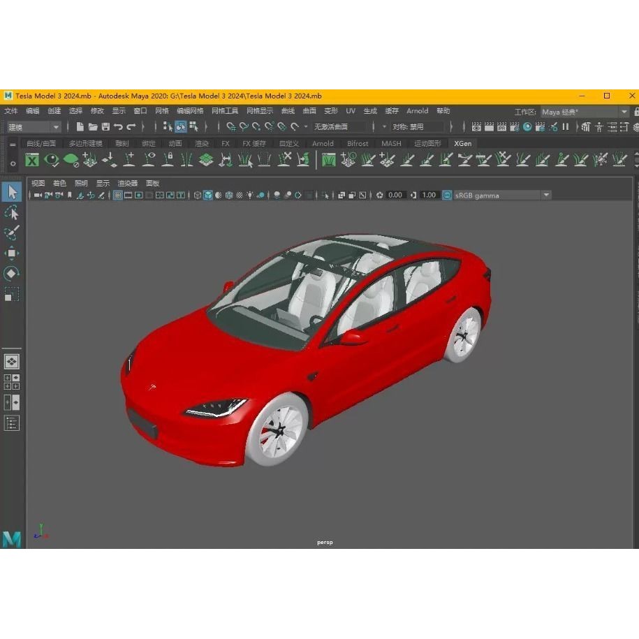 Tesla Model 3 2024 - High-Detail 3D Model - View 29