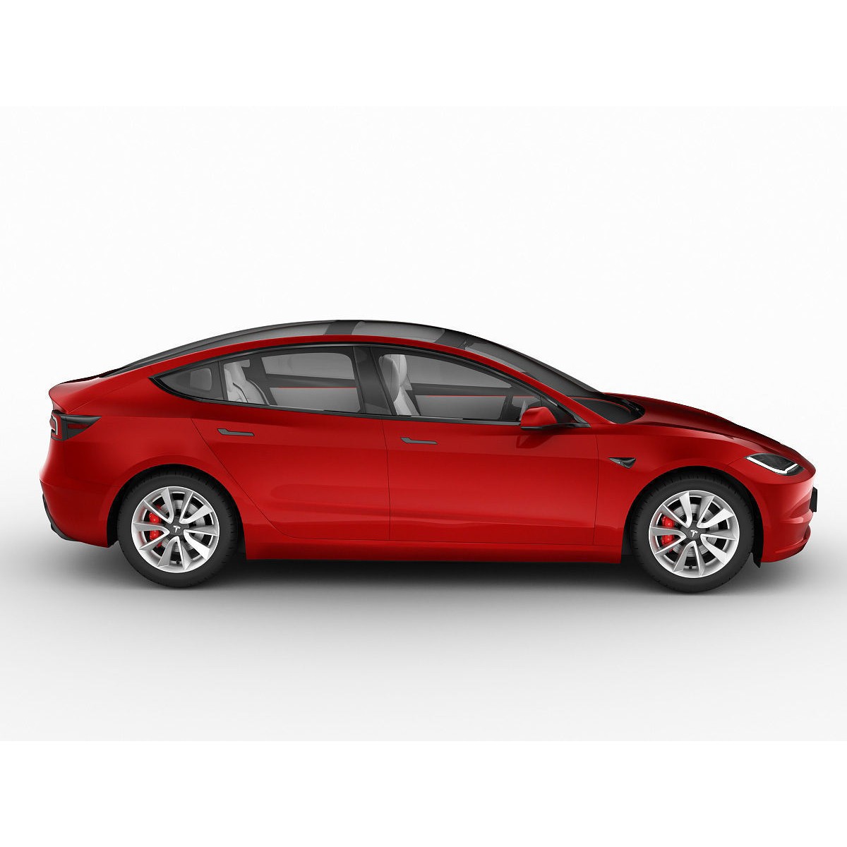 Tesla Model 3 2024 - High-Detail 3D Model - View 4