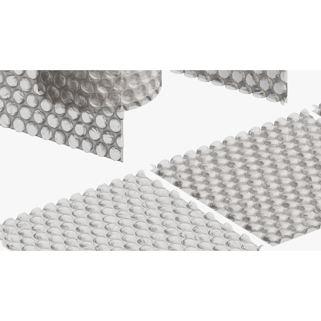 Bubble Wrap 3D Model – High Poly PBR Asset, FBX & OBJ Formats - View 3