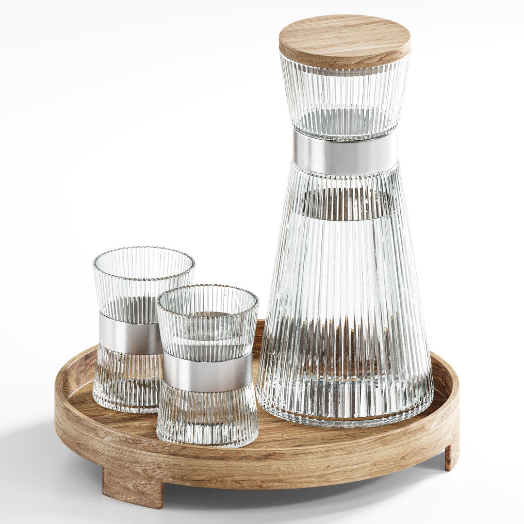 Dishes Tableware Set 3D Model – High Poly Kitchenware Asset, FBX, OBJ - View 3
