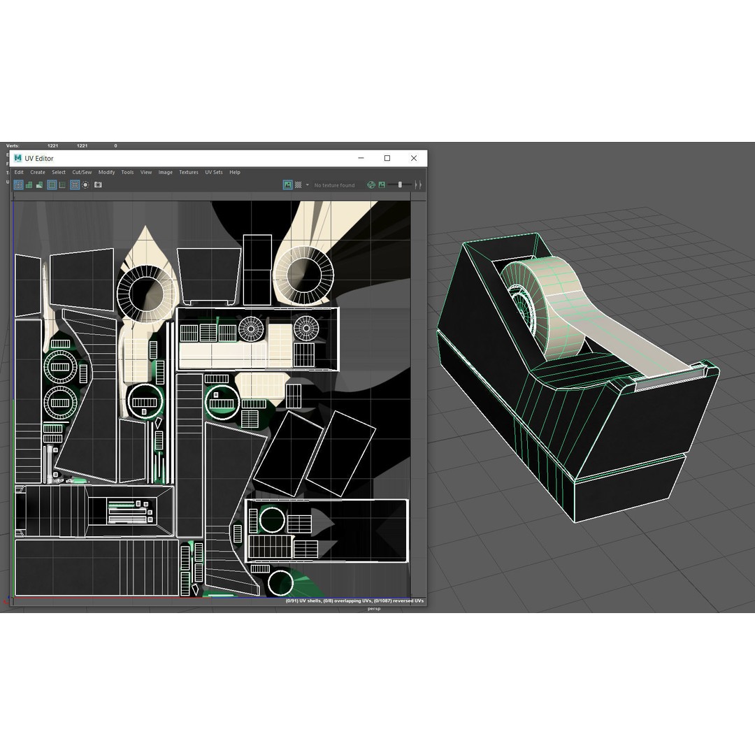 Adhesive Tape Dispenser 3D Model – Low Poly PBR Asset, FBX, OBJ - View 11