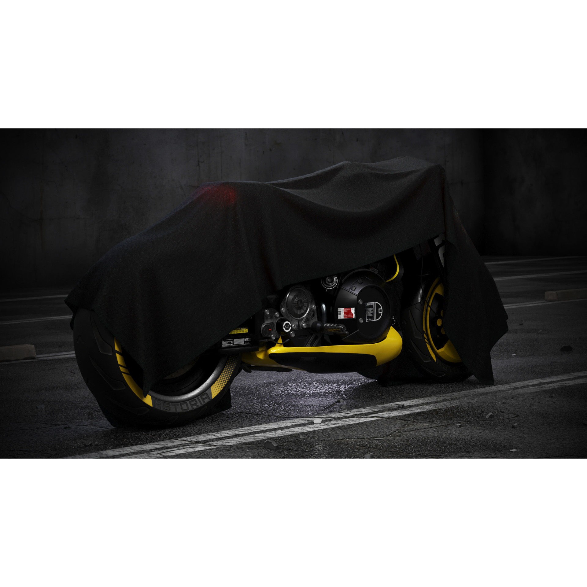 Cyberpunk Motorcycle - Game-Ready 3D Model - View 13