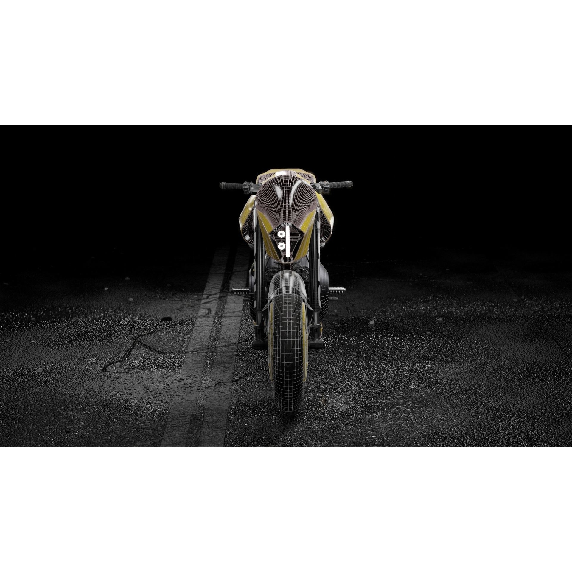 Cyberpunk Motorcycle - Game-Ready 3D Model - View 18