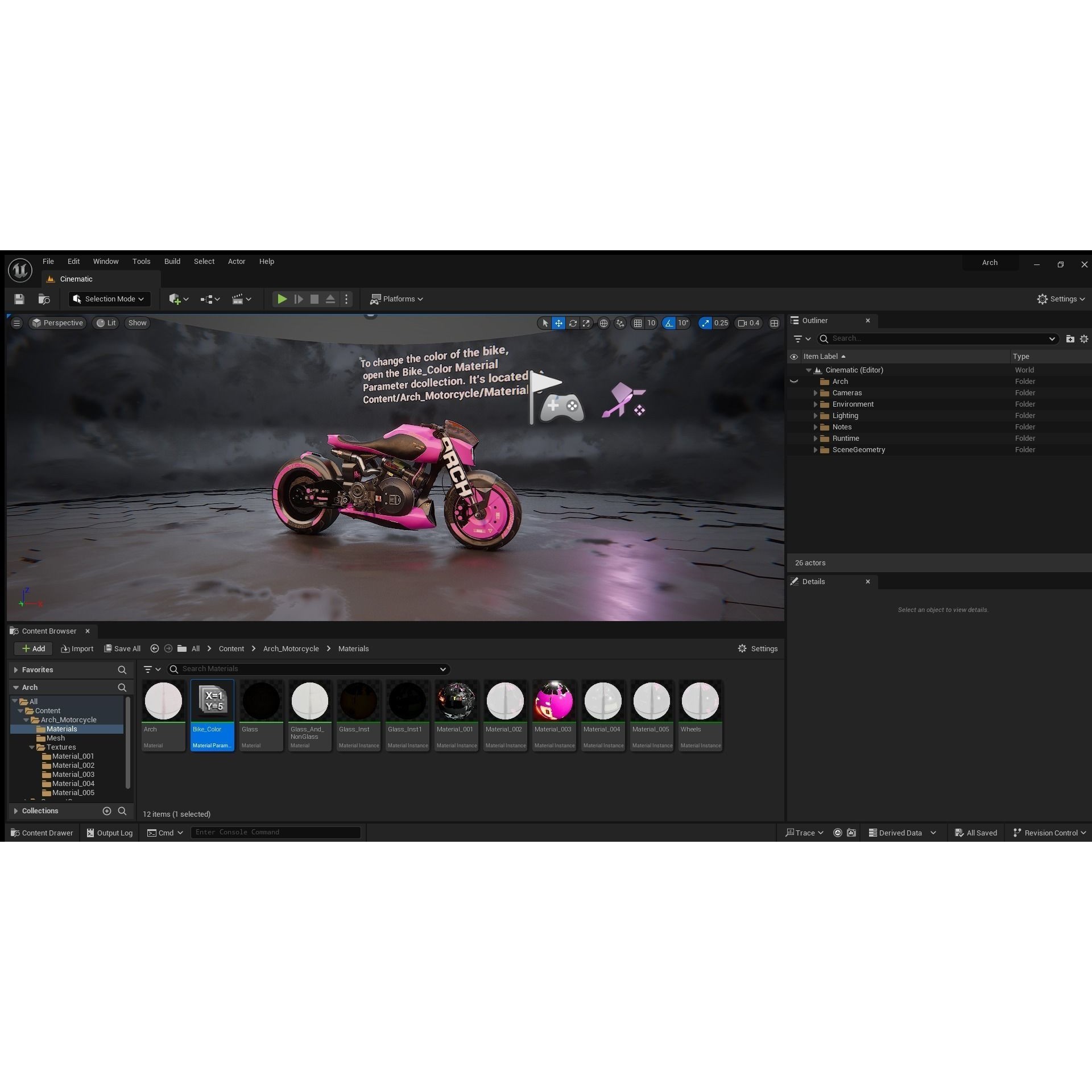 Cyberpunk Motorcycle - Game-Ready 3D Model - View 4