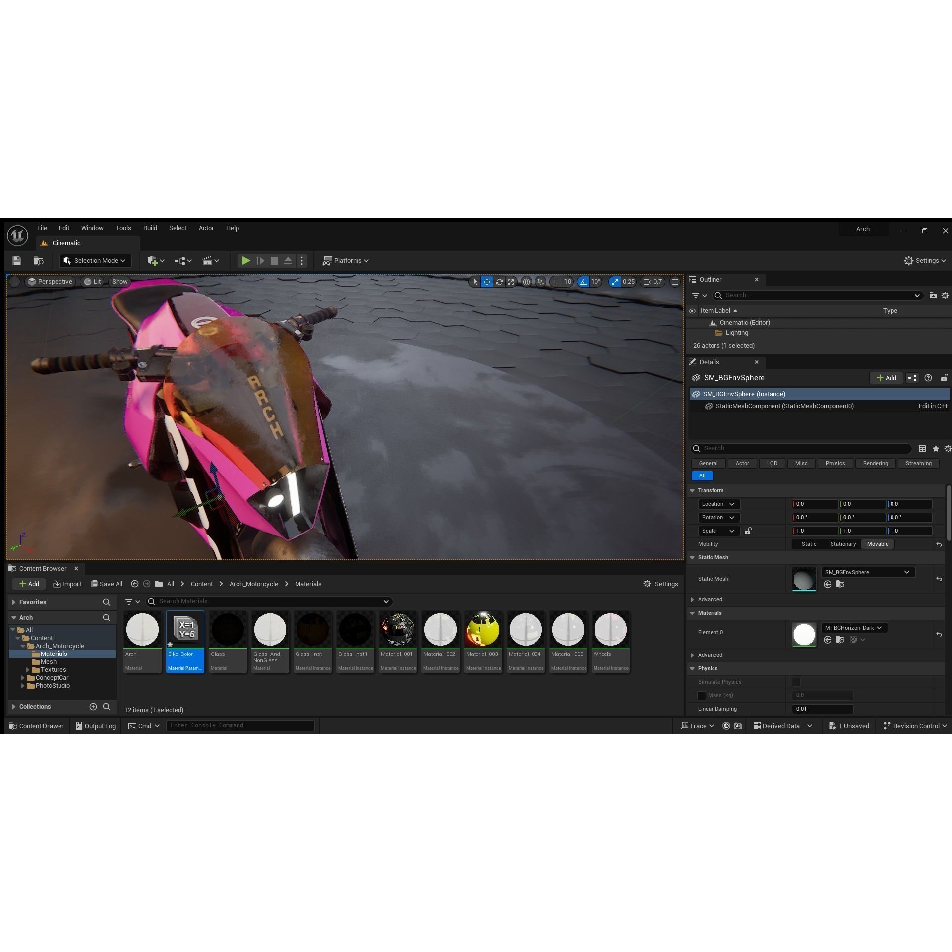 Cyberpunk Motorcycle - Game-Ready 3D Model - View 6