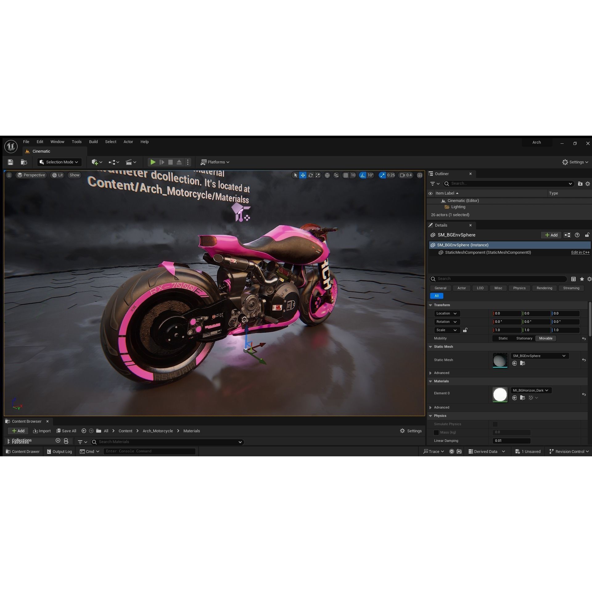 Cyberpunk Motorcycle - Game-Ready 3D Model - View 7