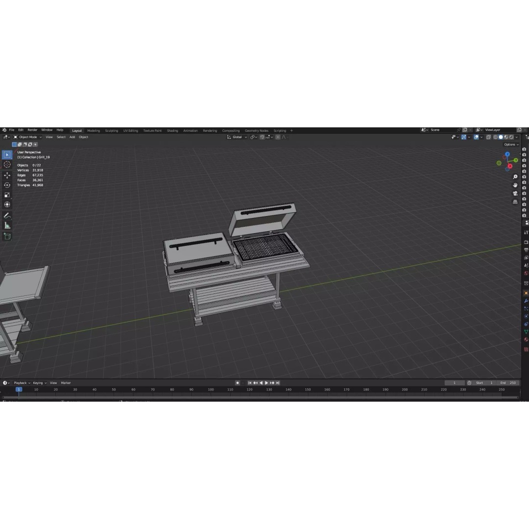 BBQ Grills and Smokers 3D Model – Low Poly Pack, Game Ready, FBX, OBJ - View 18