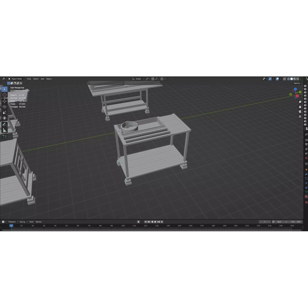 BBQ Grills and Smokers 3D Model – Low Poly Pack, Game Ready, FBX, OBJ - View 33