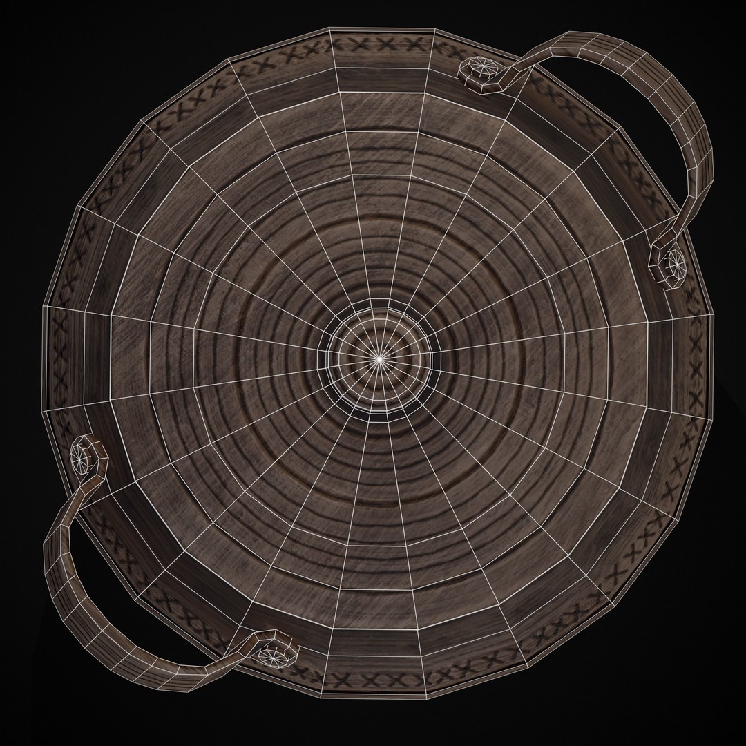 Engraved Clay Pot 3D Model – Low Poly Kitchenware with PBR Textures, FBX/OBJ - View 7