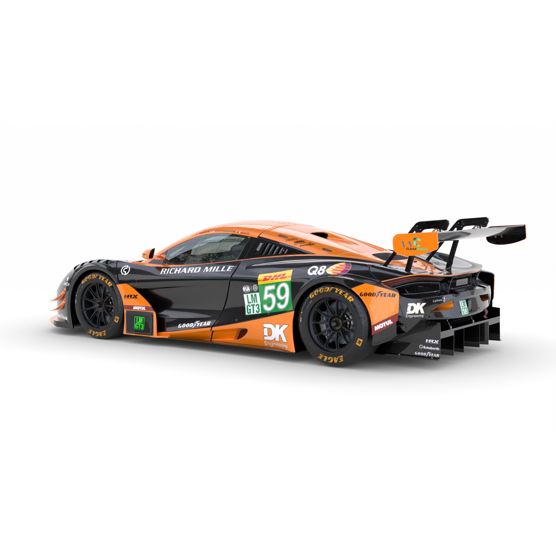 McLaren 720S LMGT3 EVO 2025 WEC - Game-Ready 3D Model - View 11