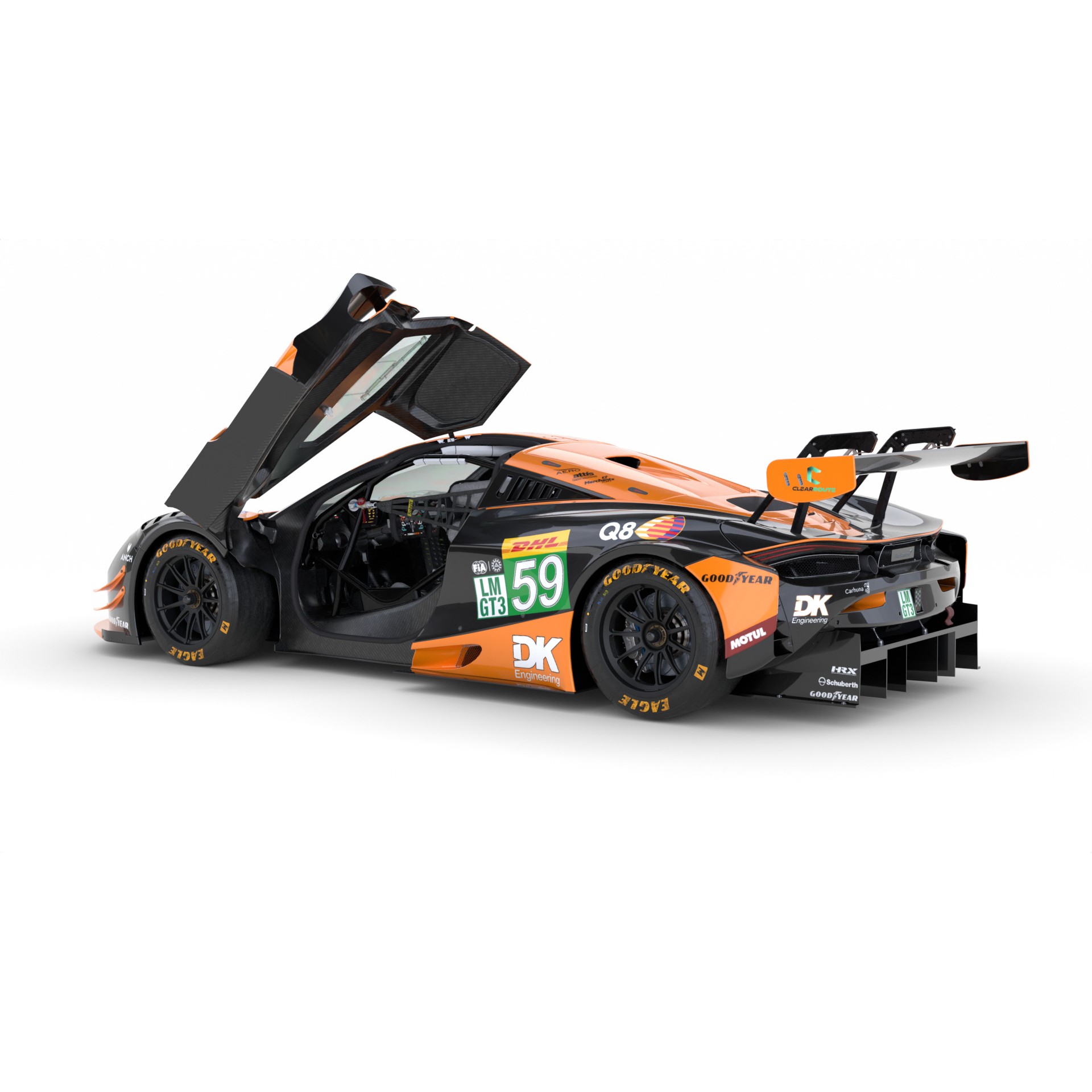 McLaren 720S LMGT3 EVO 2025 WEC - Game-Ready 3D Model - View 14