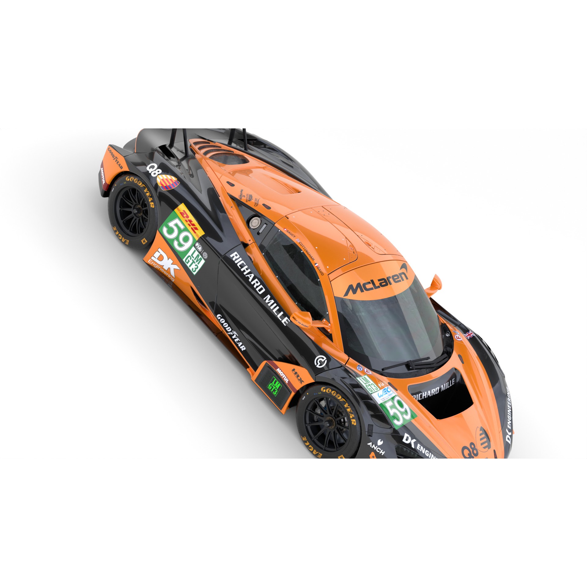 McLaren 720S LMGT3 EVO 2025 WEC - Game-Ready 3D Model - View 17