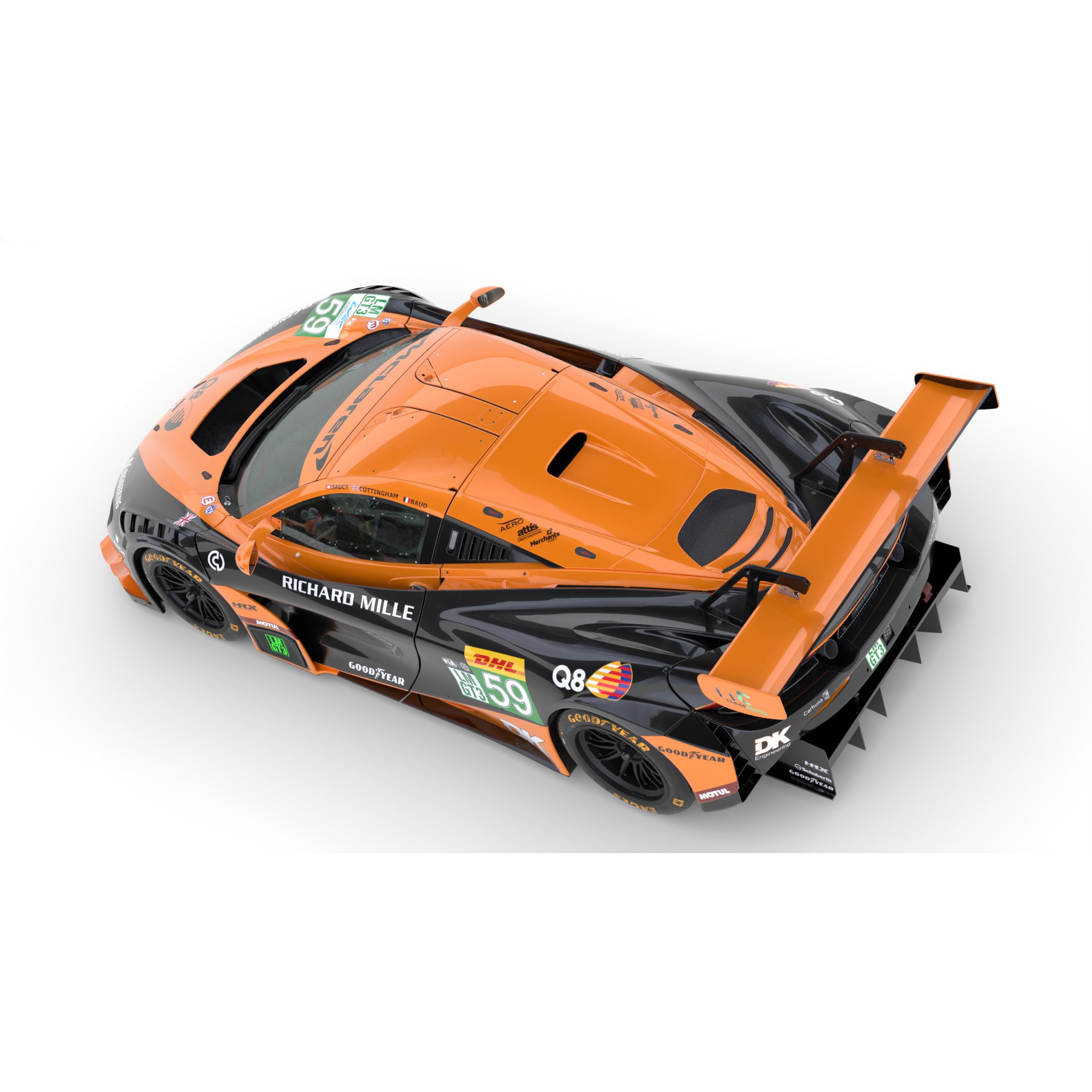 McLaren 720S LMGT3 EVO 2025 WEC - Game-Ready 3D Model - View 18