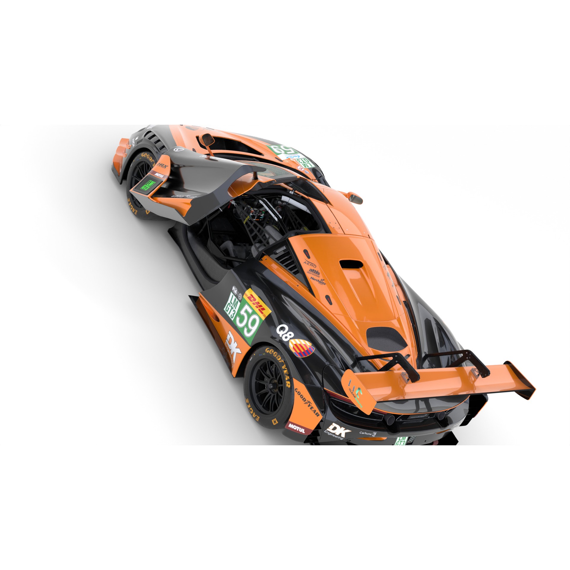 McLaren 720S LMGT3 EVO 2025 WEC - Game-Ready 3D Model - View 19