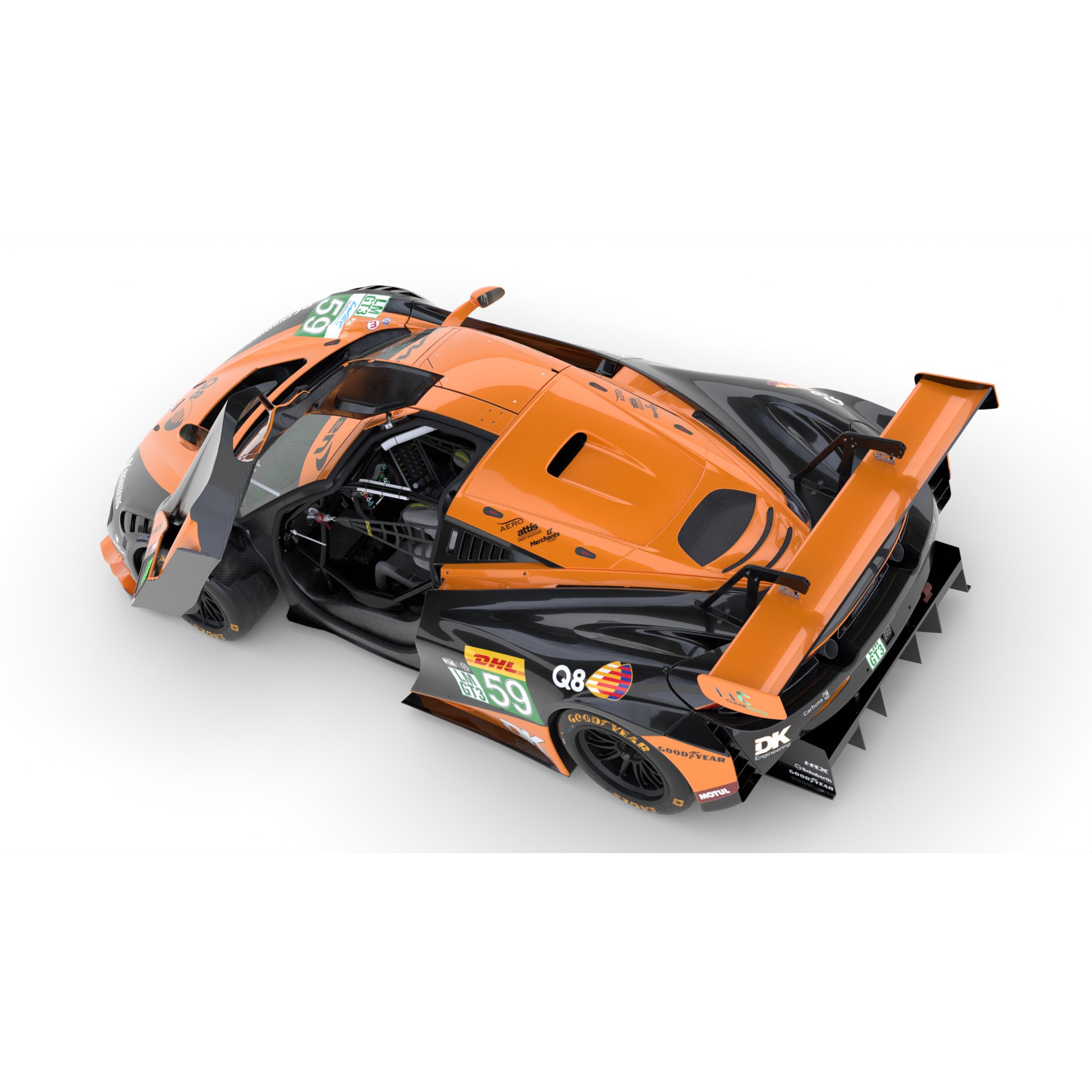 McLaren 720S LMGT3 EVO 2025 WEC - Game-Ready 3D Model - View 20