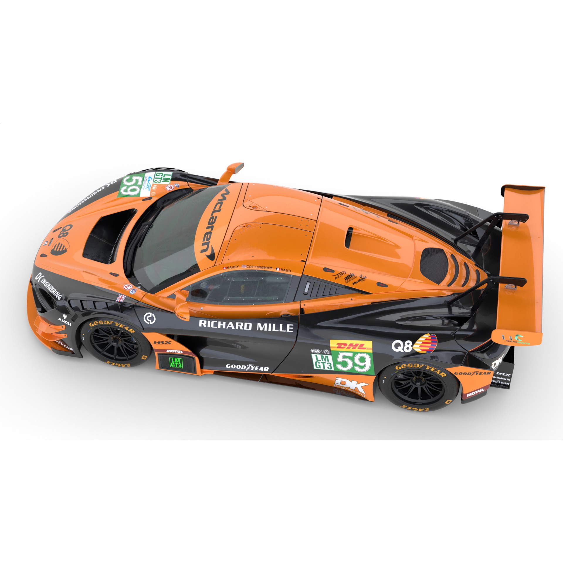 McLaren 720S LMGT3 EVO 2025 WEC - Game-Ready 3D Model - View 21