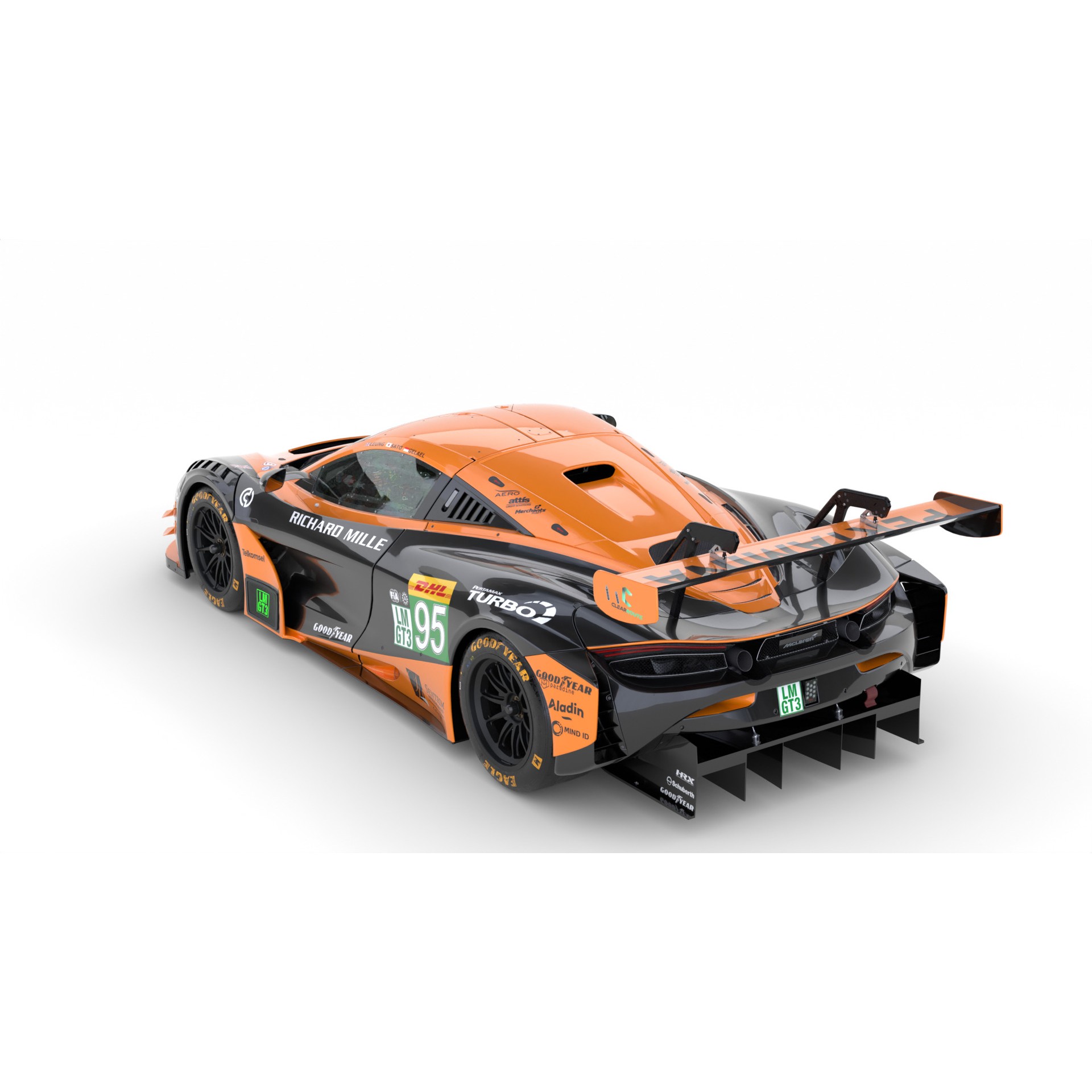 McLaren 720S LMGT3 EVO 2025 WEC - Game-Ready 3D Model - View 5