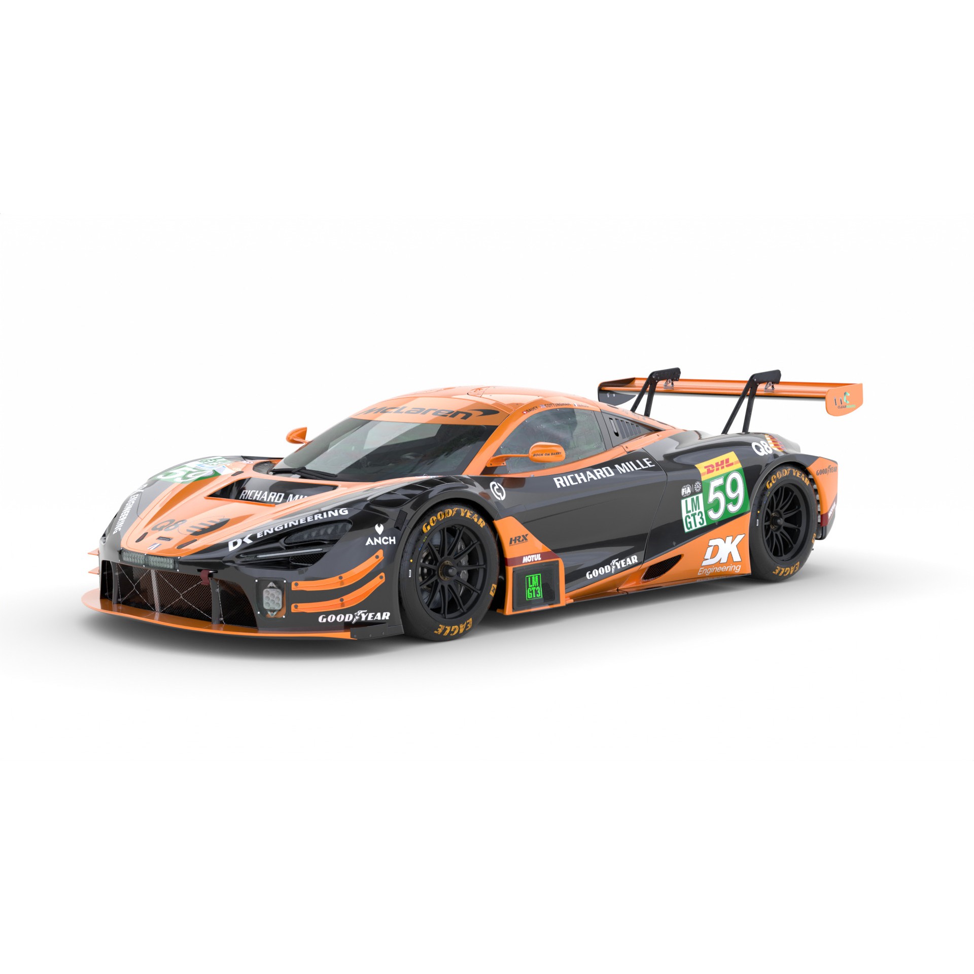 McLaren 720S LMGT3 EVO 2025 WEC - Game-Ready 3D Model - View 7