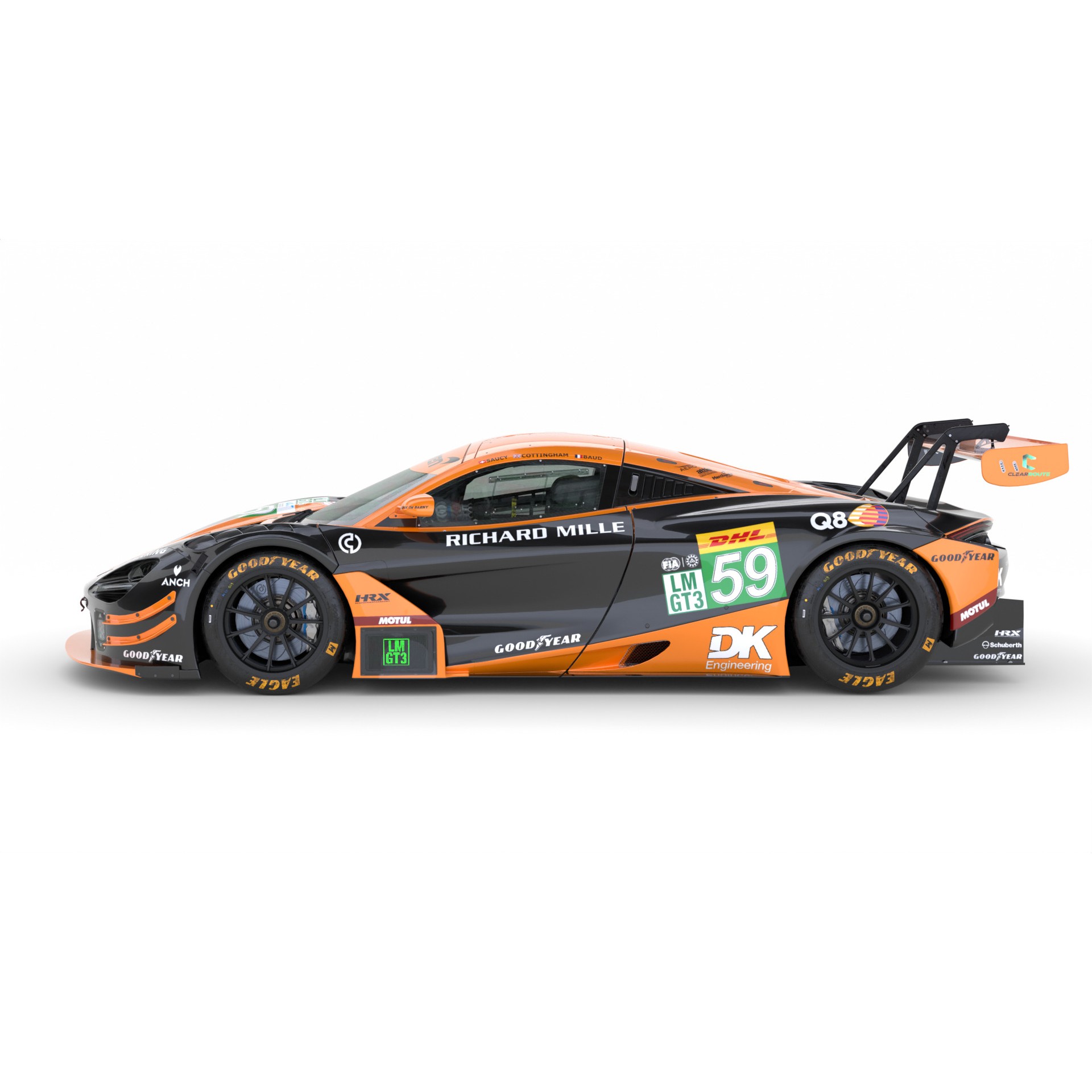 McLaren 720S LMGT3 EVO 2025 WEC - Game-Ready 3D Model - View 8